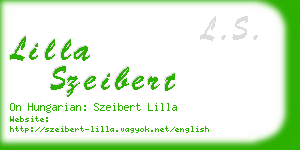 lilla szeibert business card